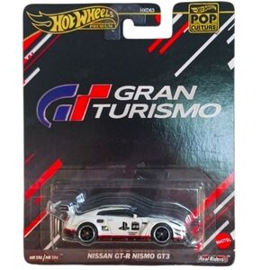 GRAN TURISMO NISSAN GT-R NISMO GT3-HotWHeeLs PREMIUM, 1:64, White & BLK